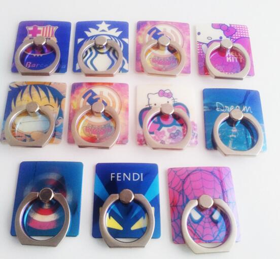 Promotional colorful printing cartoon ring phone holder, phone ring holder
