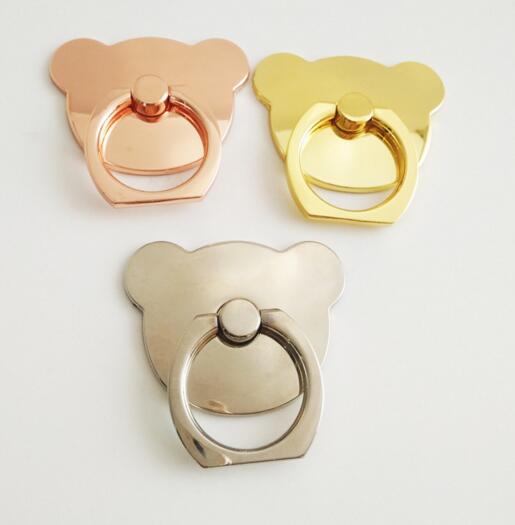 Promotional gold color cat shape 360 mobile phone ring holder