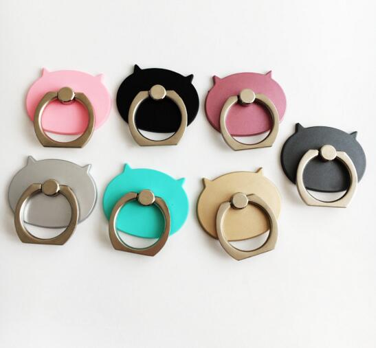 Promotional cat shape metal ring mobile phone holder, phone ring holder