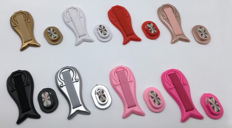 Promotional fish shape silicone grip mobile phone holder