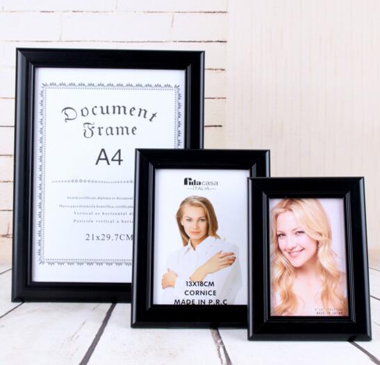 Promotional black color 6,7,8,1,12inch, a4,a3 different size old man photo frame