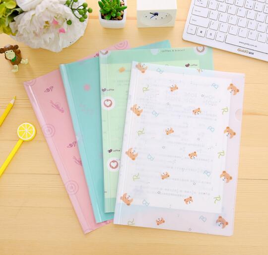 Wholesale colorful printing L shape plastic file folder