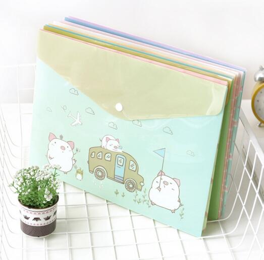 Wholesale cartoon style plastic document file folder