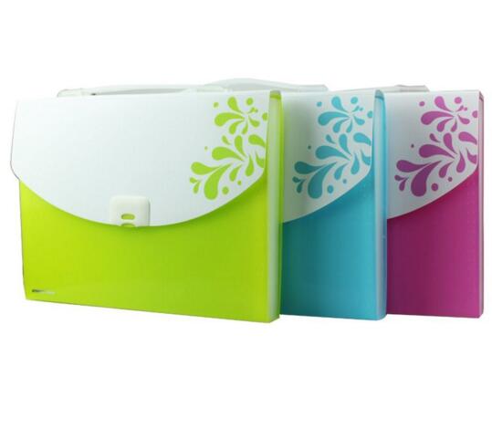 Wholesale green color 12 pocket expanding filer folders or accordion file folder