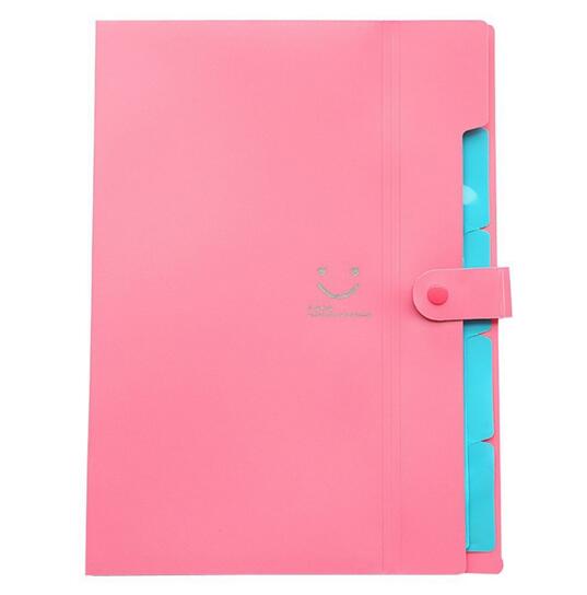 Promotional pink color expanding file folders or accordion file folder