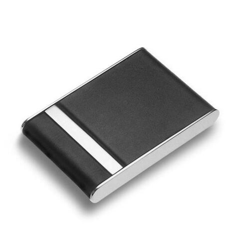 Promotional black color metal name card holder