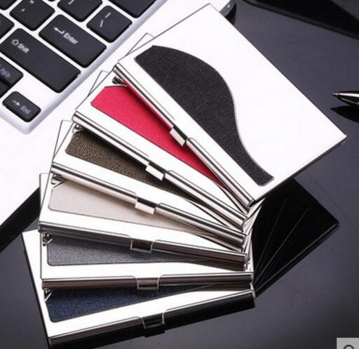 Custom logo stainless steel metal name card holder