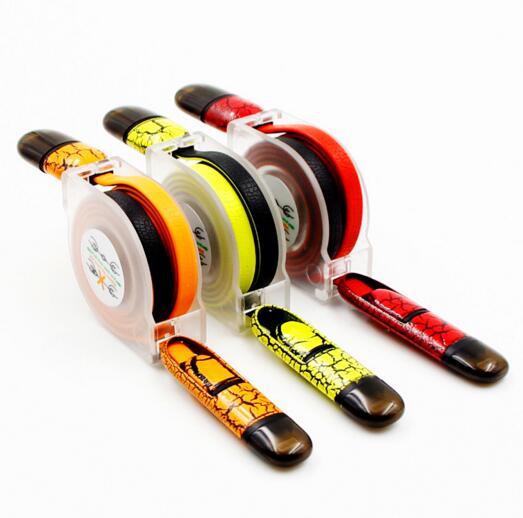 Promotional yellow or orange or red color 2 in 1 micro folding usb cable for mobile phone