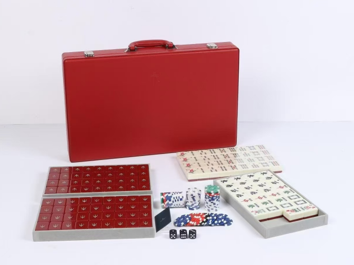 Customize Luxury play acrylic mahjong tiles sets with pu box Singapore Malaysia Chinese American