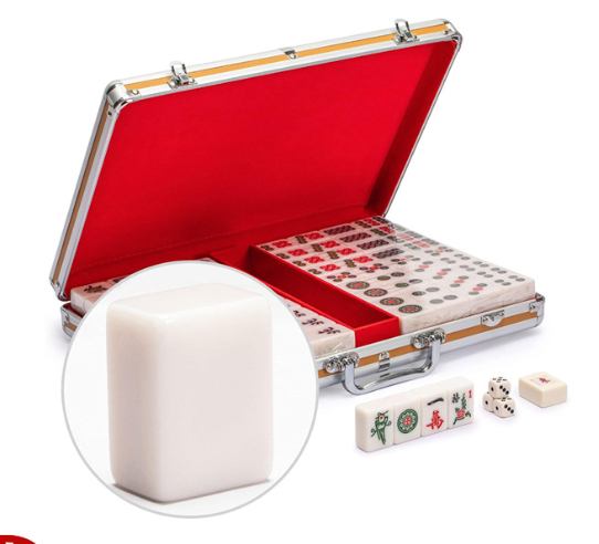 Customize  American mini play mahjong tiles sets with melamine material in aluminum box package
