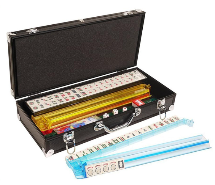 Customize  American mini play mahjong tiles sets with melamine material in pu box package