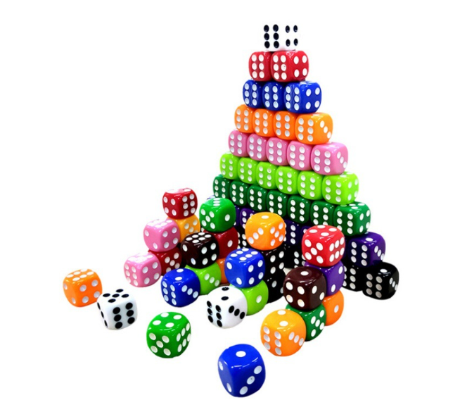 Cheaper price customize color 16mm or 25mm black and white wooden dot dice